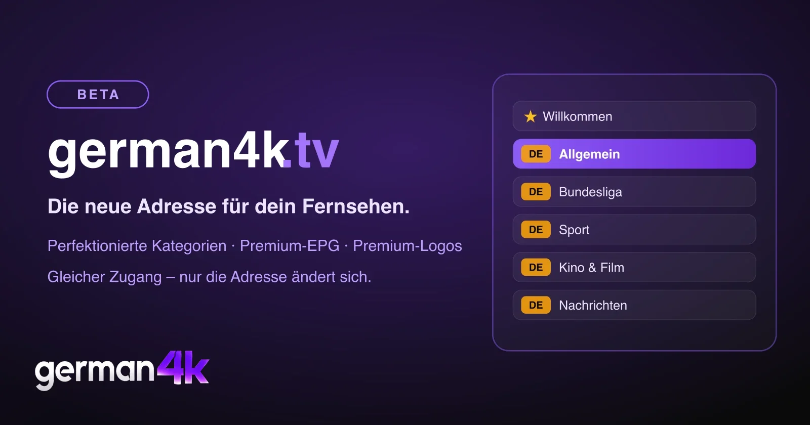 Aufgeräumte Senderliste, lückenloses TV-Programm, scharfe Logos