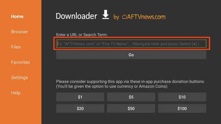 Schritt 6: Downloader öffnen & Code eingeben